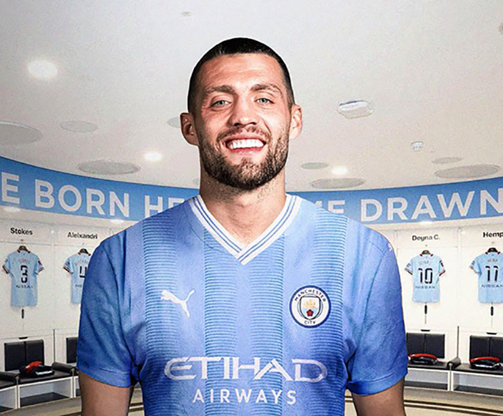 Mateo Kovačić bærer Manchester City nummer 8-skjorte